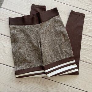 Bombshell Sportswear Brown and White Leggings